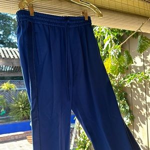 Tie waist blue pants